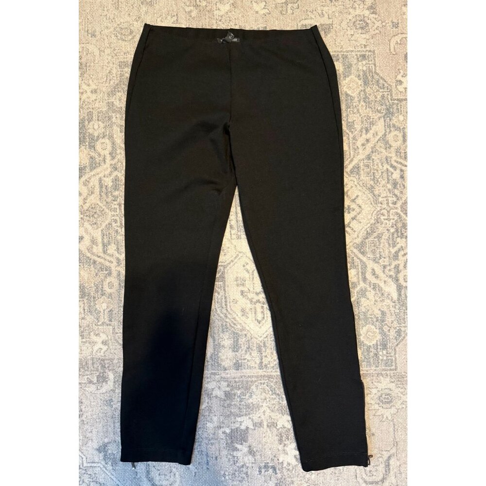 Eileen Fisher Women's Pull On Slim Leg Stretch Dressy Black Pants Size PP Office